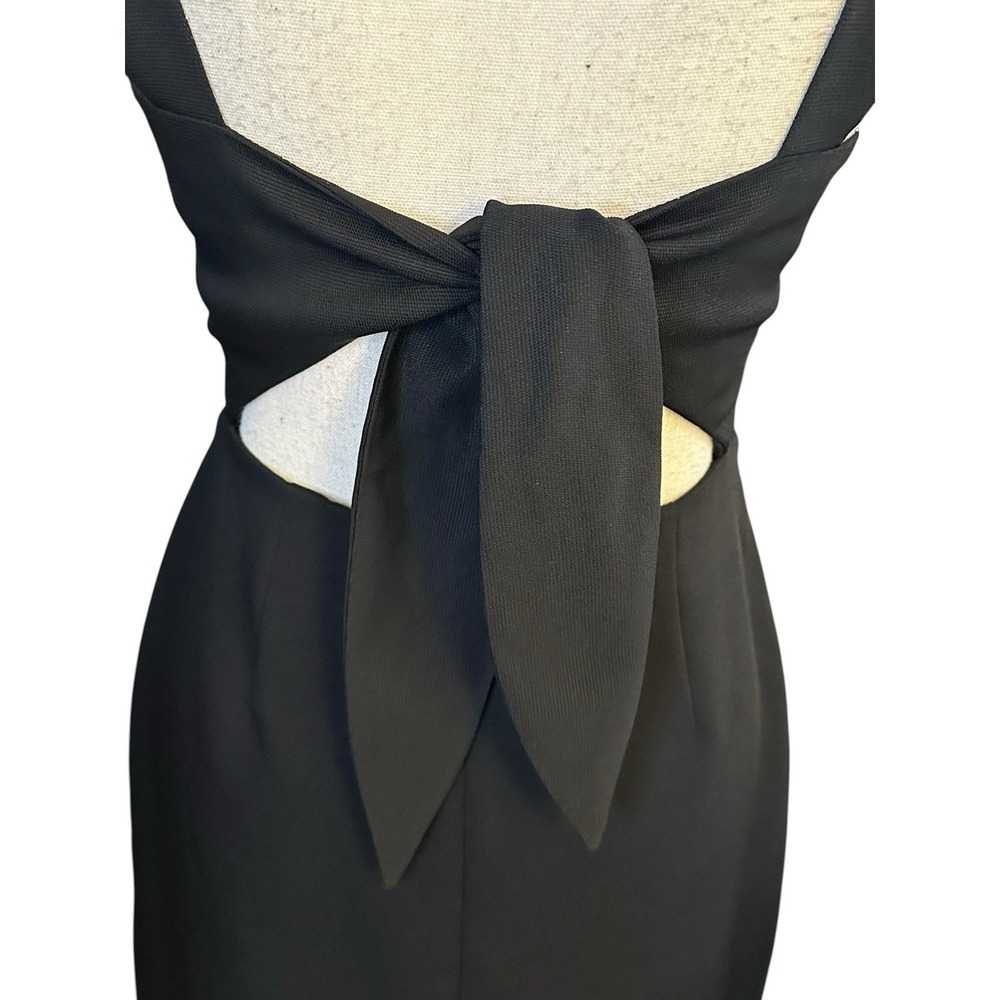 Aritzia Wilfred Aperature Tie-Back Black Noir Mini Dress Size 4‎ - Picture 7 of 14